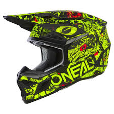 ONEAL 3SRS YOUTH HELMET ATTACK BLACK/NEON YELLOW
