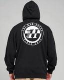 THE MAD HUEYS H SERIES SPLIT HOODED ZIP THRU - BLACK