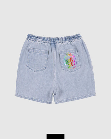 SANTA CRUZ MINIMAL BURNT OPUS RAINBOW DENIM SHORTS