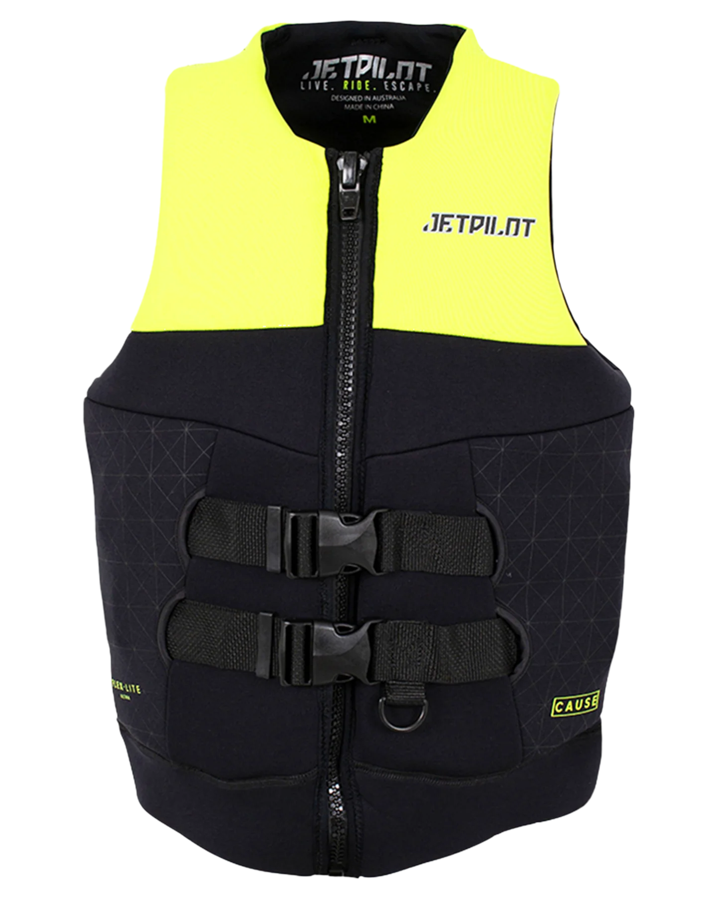 JETPILOT CAUSE MENS SGRIP FE NEO VEST | BLACK/NEON/YELLOW