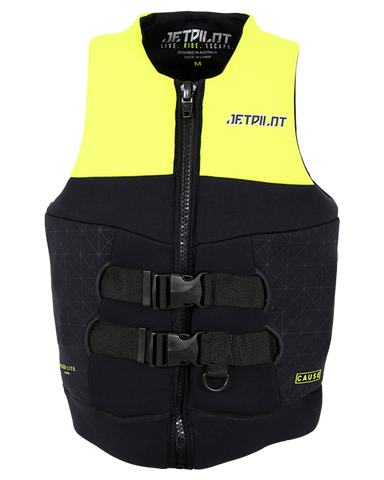 JETPILOT CAUSE MENS SGRIP FE NEO VEST | BLACK/NEON/YELLOW
