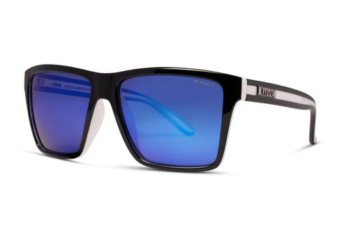 LAGUNA - BLUE MIRROR POLARISED MATT BLACK/WHITE