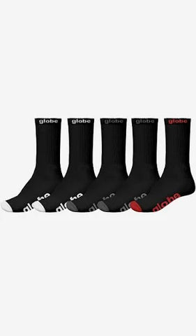 GLOBE MENS OG CREW LENGTH SOCK 5 PACK