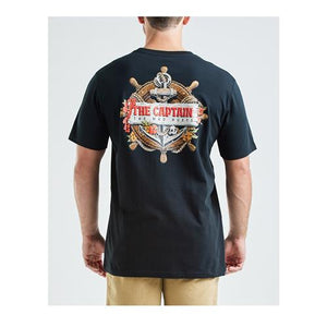 CAPTAIN WHEEL SS TEE - BLACK