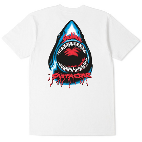 SPEED WHEELS SHARK TEE - WHITE