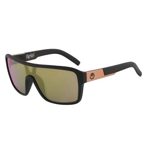 DRAGON REMIX MATTE BLACK/ LL ROSE GOLD ION SUNGLASS