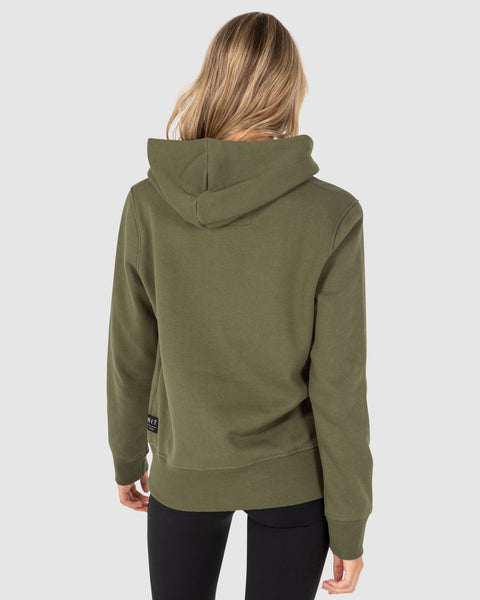 LADIES FLEECE HOODIE BALTIC MILITARY