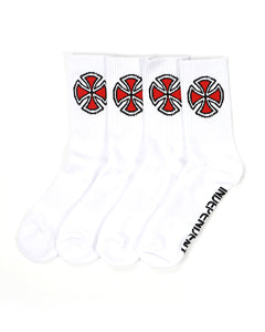 OG CROSS 4PK SOCKS - WHITE