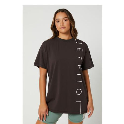 LINEAR SS LADIES TEE CHARCOAL