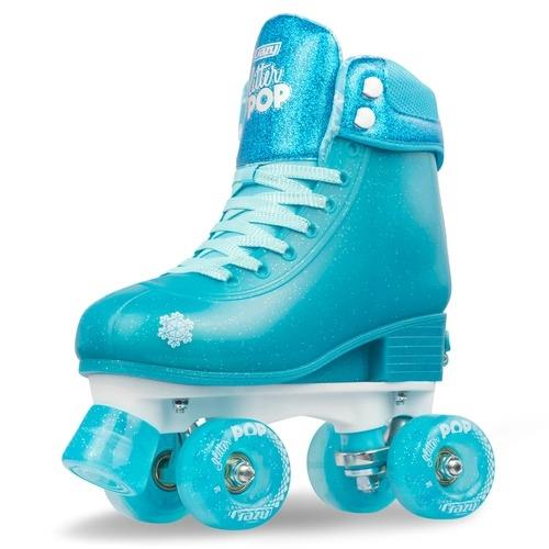 GLITTER POP TEAL SIZE ADJUSTABLE ROLLER SKATES