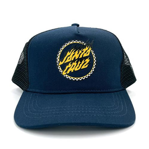 CHECKED RINGED FLAMED DOT SNAP BACK BOYS TRUCKER