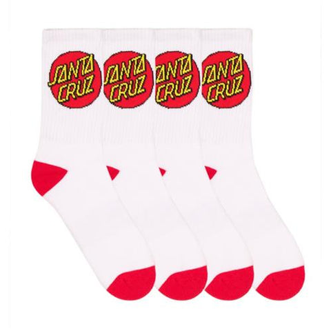 CLASSIC DOT SOCKS PK 4 WHITE 7-11