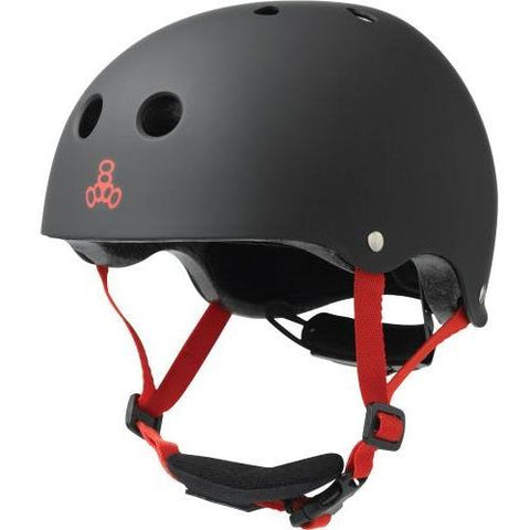 TRIPLE 8 LIL 8 CERTIFIED YOUTH HELMET BLACK RUBBER