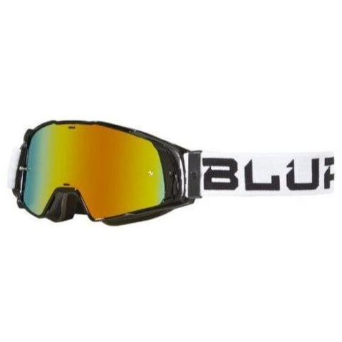 BLUR B-20 GOGGLE FLAT BLK/WHT (RAD RED LENS)