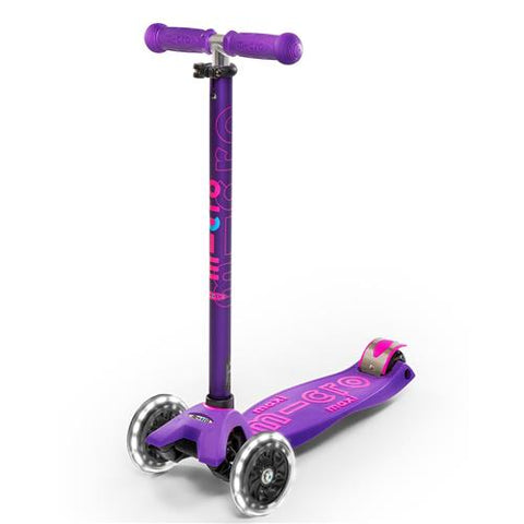 MICRO MAXI DELUXE LED KIDS PURPLE SCOOTER