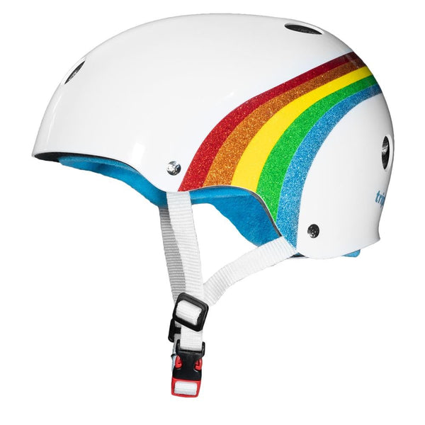 TRIPLE 8 THE CERTIFIED HELMET SS RAINBOW SPARKLE WHITE LIMITED EDITION