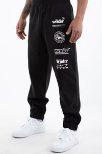 MENS TRACTION BLACK TRACKPANTS