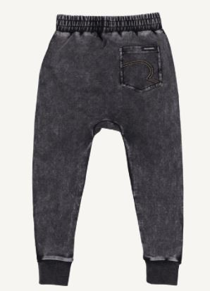 BLACK WASH SPRINT TRACK PANTS