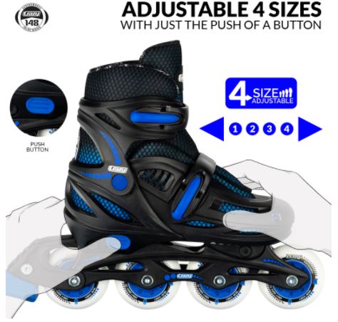 148 BLACK CRAZY ROLLAR BLADES