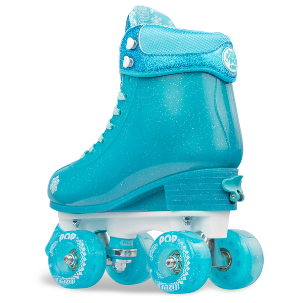 GLITTER POP TEAL SIZE ADJUSTABLE ROLLER SKATES