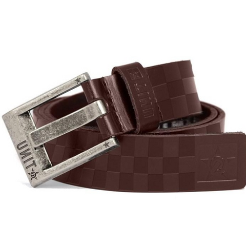 MENS BELT - LEATHER CHECKERS