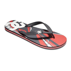 SPRAY DC SHOES FLIP FLOPS BLACK/RED/WHITE