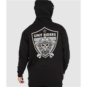 MENS FLEECE HOODIE RIDERS BLACK