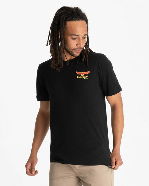 EVERYDAY WASHED FIRE EAGLE MENS SS TEE - BLACK