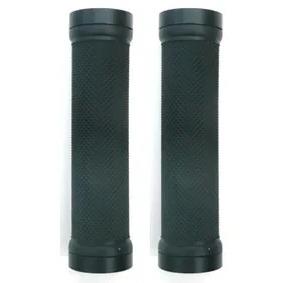 TRIGRAM LOCK ON DUAL CLAMP GRIPS 130MM WITH PLUG BLACK