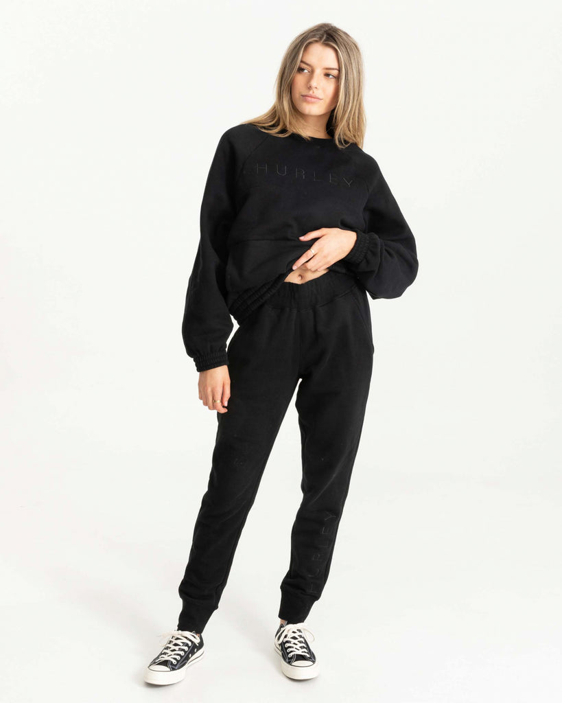 LOUNGE CUFF WOMENS TRACK PANTS BLACK Drift 83